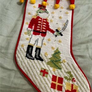 Festive Nutcracker Christmas Stocking - Red and Green